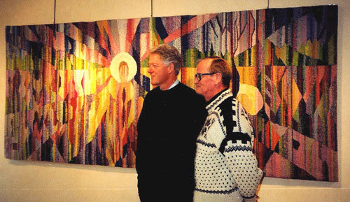 Bill Clinton and E. Thor Carlson at the Entler Hotel