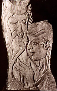 David before Saul Fine Art Sculpture by E. Thor Carlson