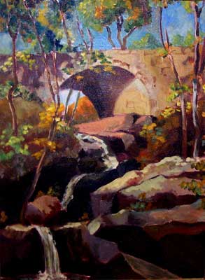 Doans Falls Bridge - fine art landscape by E. Thor Carlson