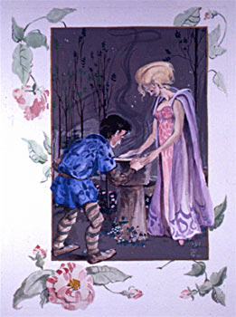 Frodo with Galadriel by E. Thor Carlson