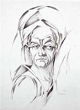 Head - Ink and Brush - Fine Art Drawing by E. Thor Carlson