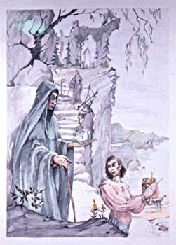Keeper of the Grail - Fine Art Drawing by E. Thor Carlson