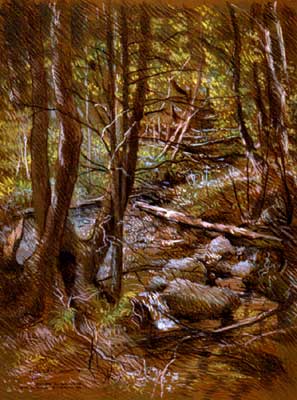 Saint Gaudens Nature Trail - Fine Art Pastel by E. Thor Carlson
