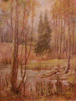 Two Pines - Fine Art Tree Painting by E. Thor Carlson