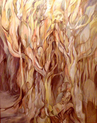 Yggdrasil the World Tree - Fine Art Tree Painting by E. Thor Carlson